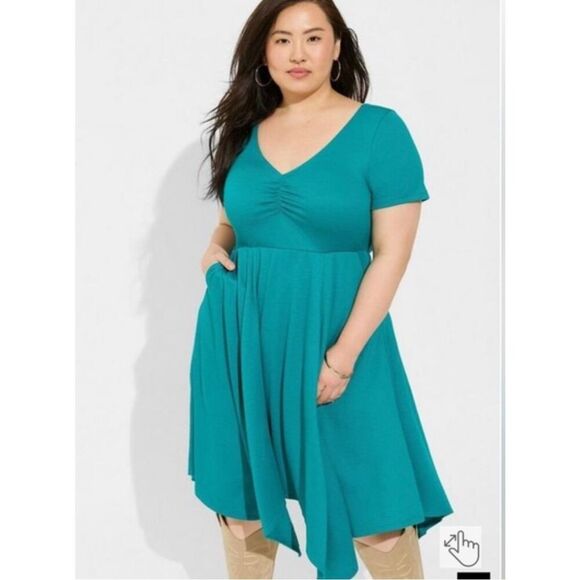 Torrid Turquoise Midi Dress size 3X NWT - Picture 1 of 14